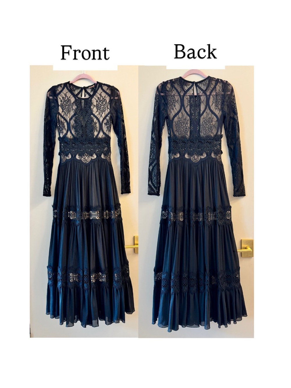 RARE Free People Shadow Lace Maxi Dress - Picture 3 of 10